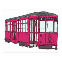 Voitures de Trolleycar de tram de tramway de troll Cartes Postales