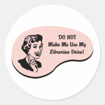 Voix de bibliothécaire autocollant