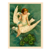 Vol d'ange sur une colombe - carte postale du jour