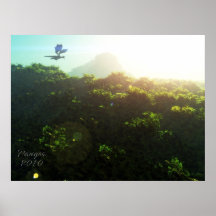 Vol de dragon de jungle affiches
