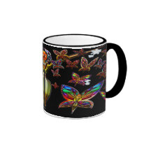 Vol de femme de papillon mug à café