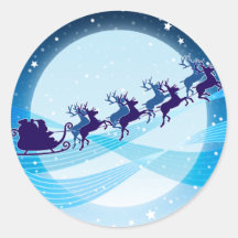 Vol Père Noël Adhésif Rond