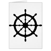 volant de bateau de capitaine carte de vœux