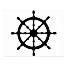 volant de bateau de capitaine carte postale