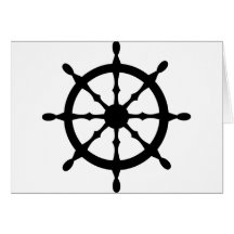 volant de bateau de capitaine cartes de vœux