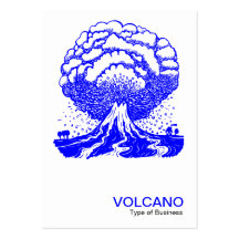 Volcan - bleu cartes de visite professionnelles