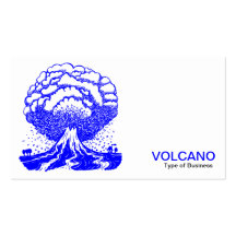 Volcan - bleu modèle de carte de visite