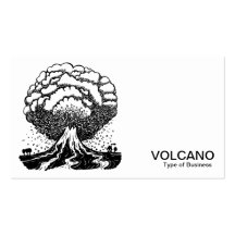 Volcan - noir sur le blanc modèles de cartes de visite