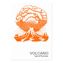 Volcan - orange cartes de visite professionnelles