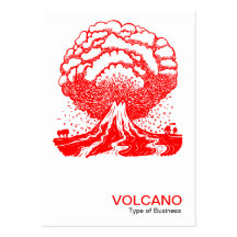 Volcan - rouge cartes de visite personnelles