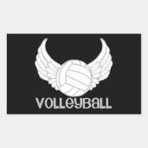 Volleyball avec des ailes autocollant