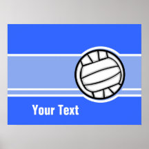 Volleyball ; Bleu Poster