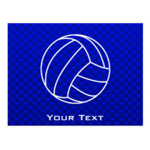 Volleyball bleu profond cartes postales