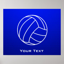 Volleyball bleu profond posters