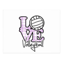 Volleyball d'amour cartes postales