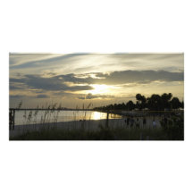 Volleyball latéral de plage cartes avec photo