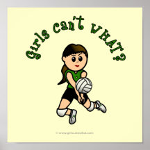 Volleyball léger en vert posters
