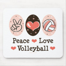 Volleyball Mousepad d'amour de paix Tapis De Souris