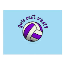 Volleyball pourpre carte postale