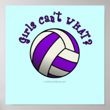 Volleyball pourpre posters