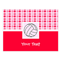 Volleyball rose mignon cartes postales