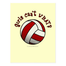 Volleyball rouge cartes postales
