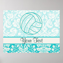 Volleyball ; Teal mignon Posters