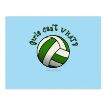 Volleyball vert carte postale