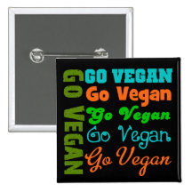 Vont le VÉGÉTALIEN Badge Avec Épingle