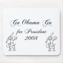 Vont Obama vont pour le président 2008 2 Tapis De Souris