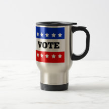 Vote, étoiles de blanc mugs à café