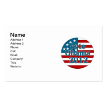 Vote Obama 2012 Cartes De Visite Personnelles