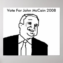 Vote pour John McCain 2008 affiches