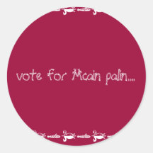 vote pour le palin de Mcain…., gogogogo, gogogogo Adhésif