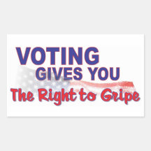 vote pour que la droite ronchonne autocollant rectangulaire