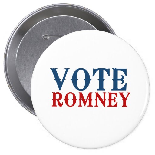 VOTE ROMNEY 2012 BADGES AVEC AGRAFE