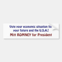 Votez votre adhésif pour pare-chocs de Romney de s Autocollant Pour Voiture