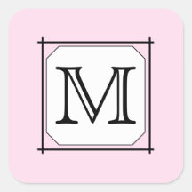 Votre lettre. Monogramme fait sur commande. Blanc  Adhésifs
