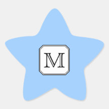 Votre lettre. Monogramme fait sur commande. Blanc  Autocollant