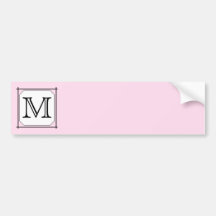 Votre lettre. Monogramme fait sur commande. Blanc  Autocollants Pour Voiture