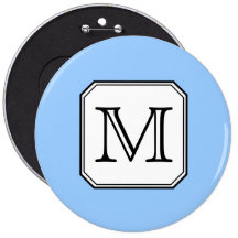 Votre lettre. Monogramme fait sur commande. Blanc  Badge