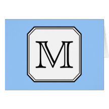 Votre lettre. Monogramme fait sur commande. Blanc  Cartes De Vœux