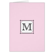 Votre lettre. Monogramme fait sur commande. Blanc  Carte De Vœux