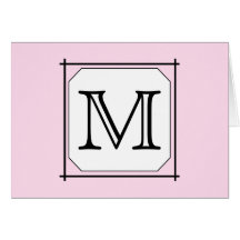 Votre lettre. Monogramme fait sur commande. Blanc  Carte De Vœux