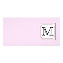Votre lettre. Monogramme fait sur commande. Blanc  Photocartes Personnalisées