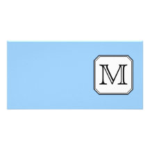 Votre lettre. Monogramme fait sur commande. Blanc  Photocarte Customisée