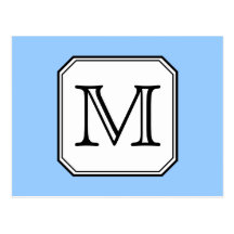 Votre lettre. Monogramme fait sur commande. Blanc  Cartes Postales