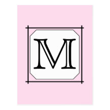 Votre lettre. Monogramme fait sur commande. Blanc  Cartes Postales