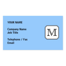 Votre lettre. Monogramme fait sur commande. Blanc  Cartes De Visite Professionnelles