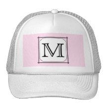 Votre lettre. Monogramme fait sur commande. Blanc  Casquettes